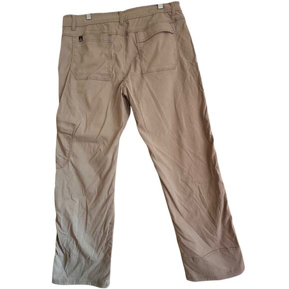 PrAna Breathe Hemp Chino Pants Mens Sz L Tan Hiking Gorpcore Tactical 35x30‎ - Picture 2 of 14